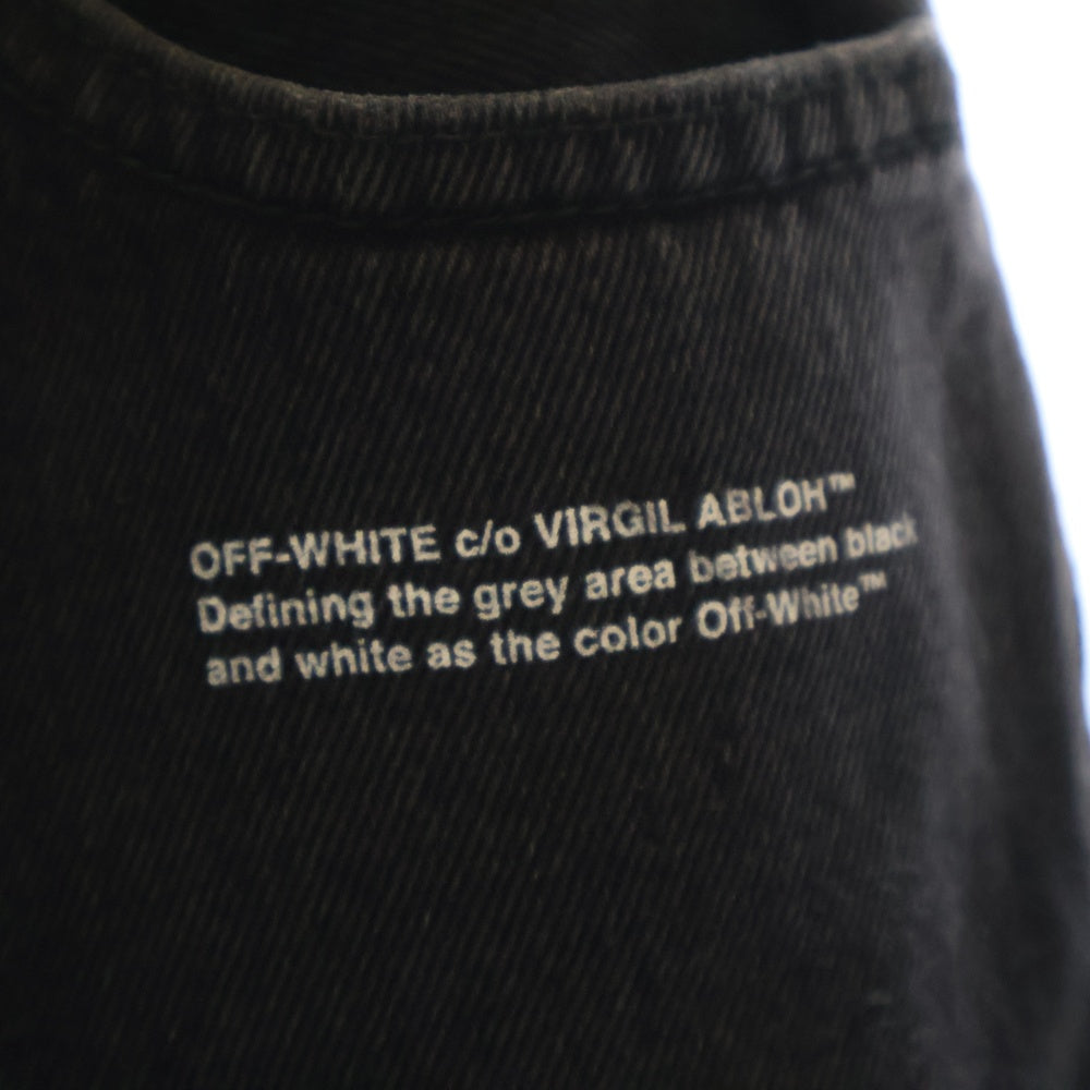 OFF-WHITE(オフホワイト) 18SS LOW CROTCH DENIM COTTON JEANS ロークロッチ テーパード デニムパンツ ブラック OMYA005S18812028