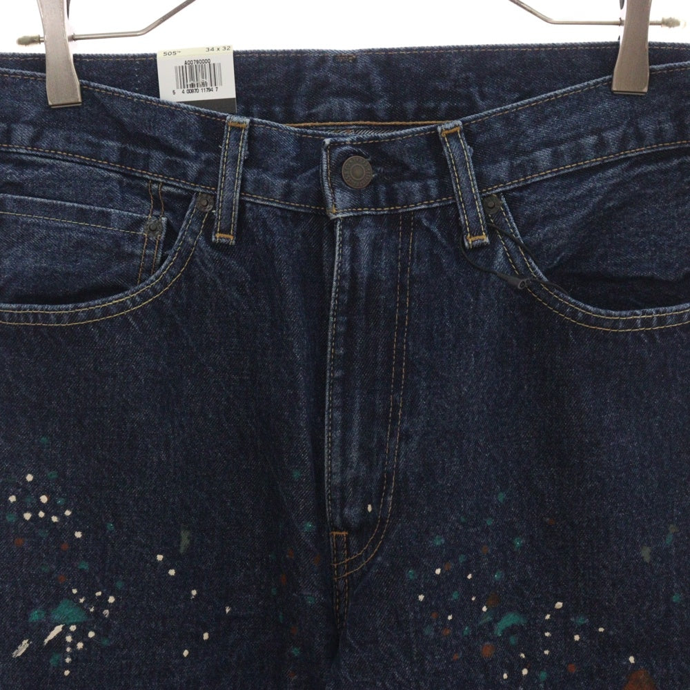 Levi's(リーバイス) ×END. 505 REGULAR SELVEDGE JEAN INDIGO PAINT SPLATTER エンド レギュラー セルビッチ ジーンズ ペイント加工 デニムパンツ PC9-A0079-0000