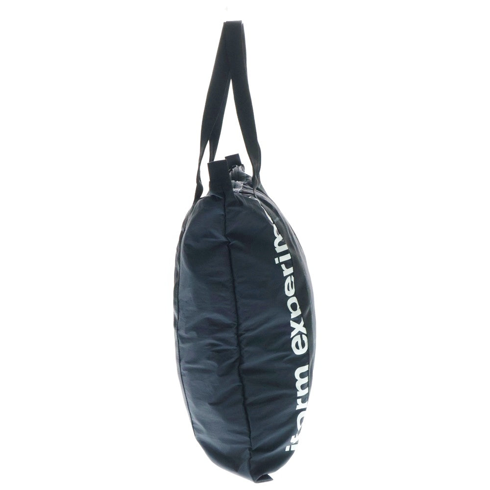 UNIFORM EXPERIMENT(ユニフォームエクスペリメント) 19SS Packable Tote Bag パッカブル ナイロン トートバッグ ハンドバッグ ブラック UE-190086