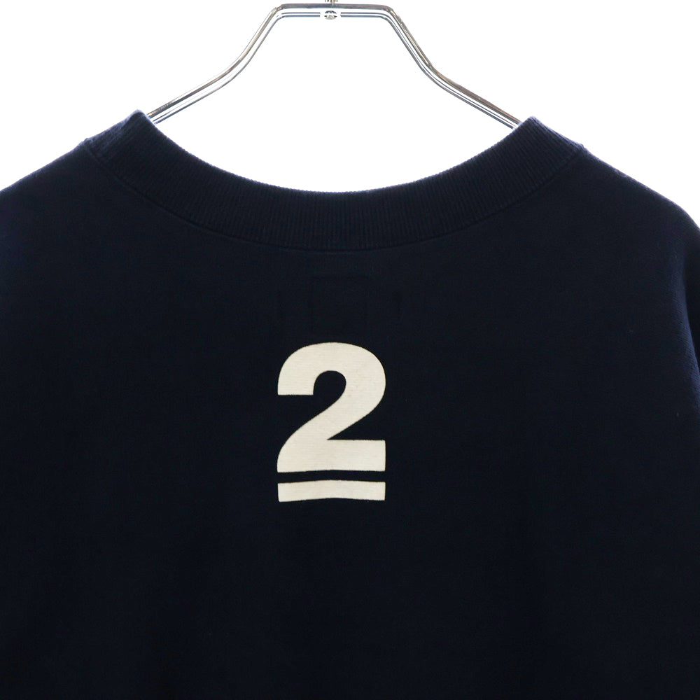 HUMAN MADE(ヒューマンメイド) 22SS ×UNDERCOVER LAST OGRY TWO アンダーカバー カレッジプリント スウェットトレーナー ネイビー