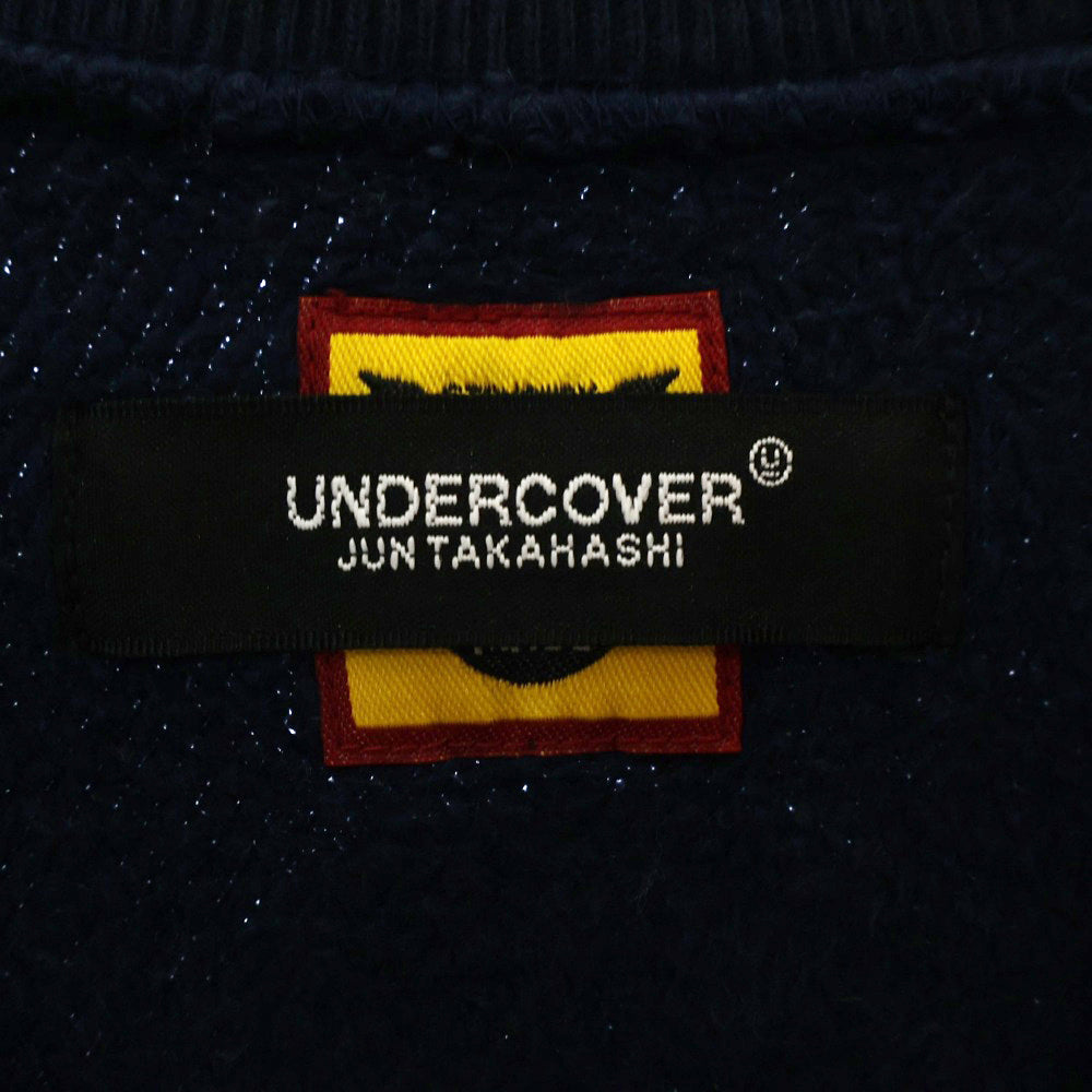 HUMAN MADE(ヒューマンメイド) 22SS ×UNDERCOVER LAST OGRY TWO アンダーカバー カレッジプリント スウェットトレーナー ネイビー