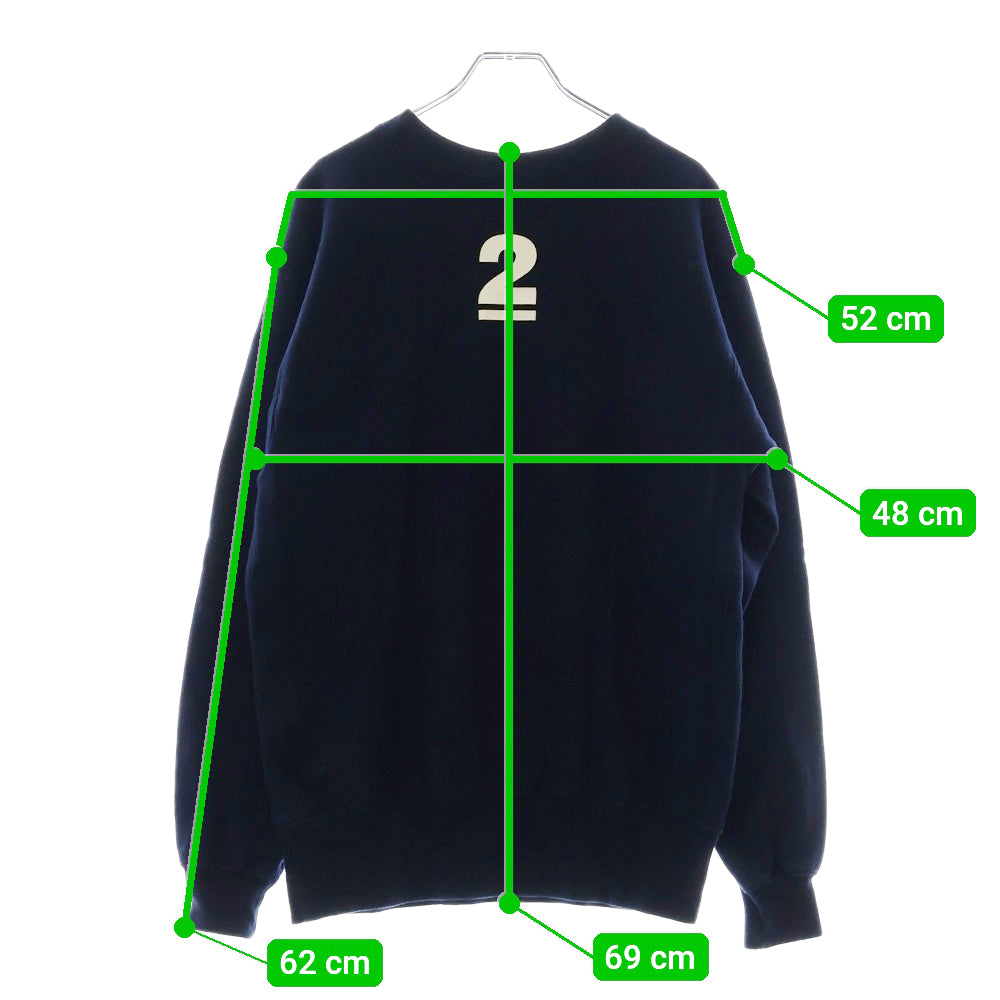 HUMAN MADE(ヒューマンメイド) 22SS ×UNDERCOVER LAST OGRY TWO アンダーカバー カレッジプリント スウェットトレーナー ネイビー