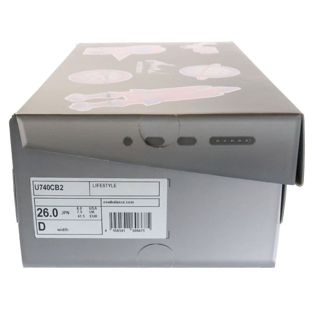 New Balance(ニューバランス) U740CB2×AMINE 740V2 BENSON TECH アミーネ ベンソンテック メッシュ ローカットスニーカー オレンジ/ブルー US8/26cm