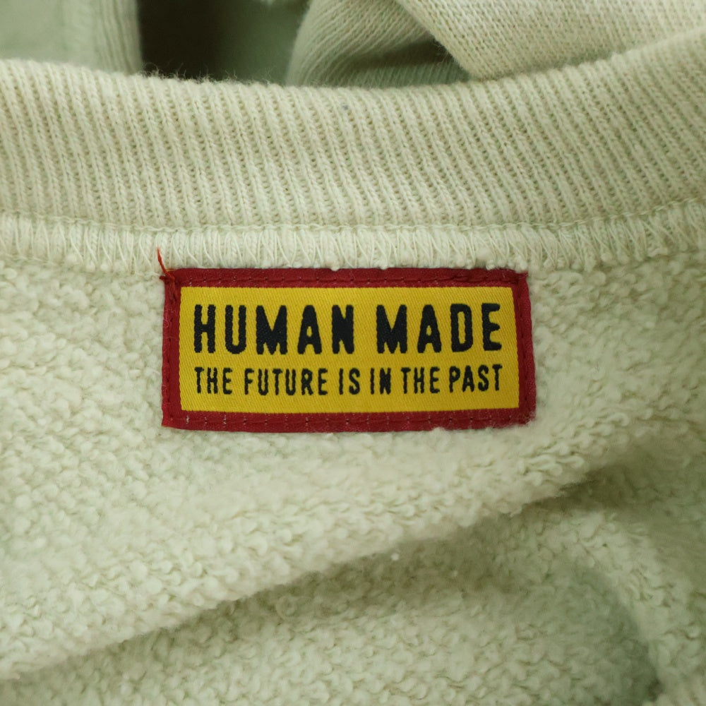 HUMAN MADE(ヒューマンメイド) TSURIAMI SWEATSHIRT ツリアミ ロゴプリント クルーネックスウェットトレーナー アイボリー HM29CS014