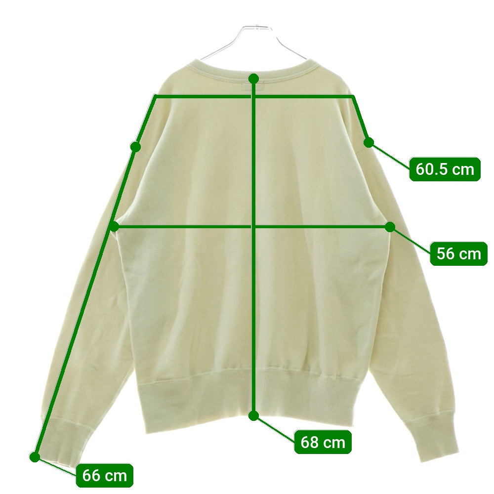 HUMAN MADE(ヒューマンメイド) TSURIAMI SWEATSHIRT ツリアミ ロゴプリント クルーネックスウェットトレーナー アイボリー HM29CS014