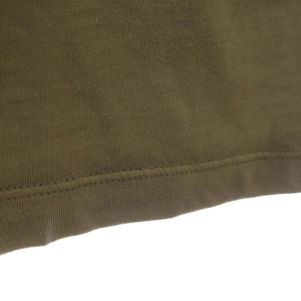 LOEWE(ロエベ) アナグラムロゴ刺繍 クルーネック 半袖Tシャツ カットソー カーキ