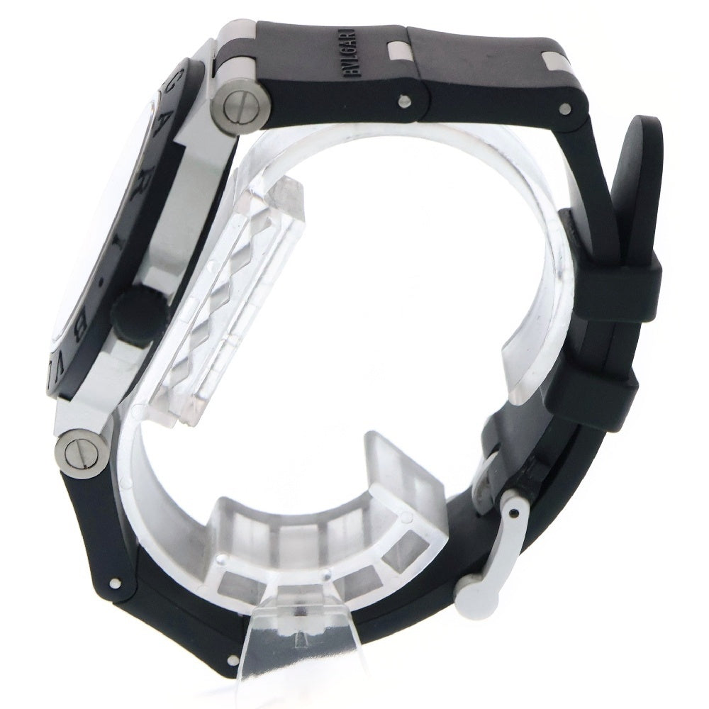 BVLGARI(ブルガリ) BB40AT アルミニウム デイト 自動巻き 腕時計 ブラック/シルバー