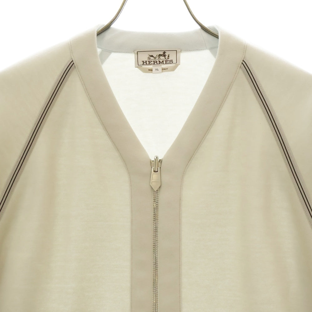 HERMES(エルメス) ジップアップ スウェット ブルゾン ジャケット ベージュ