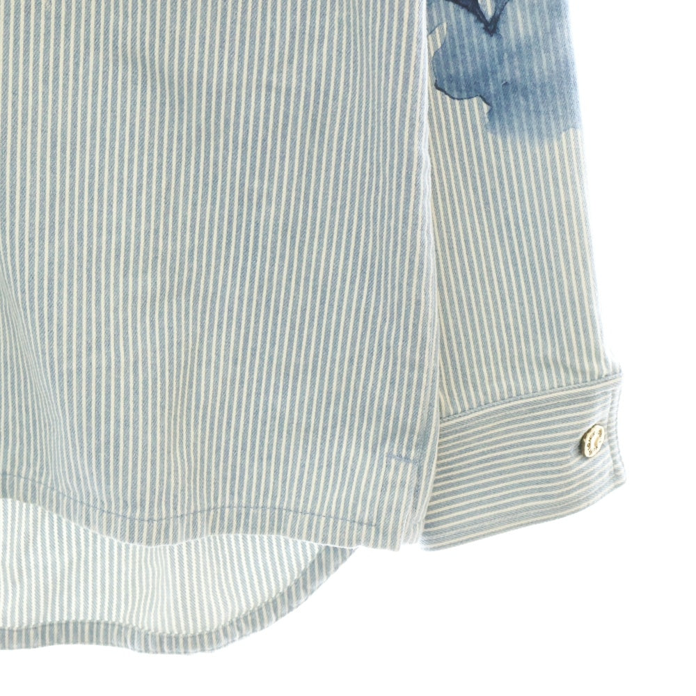 LOUIS VUITTON(ルイヴィトン) 21SS Stripe Monogram Oversized Denim Shirts Jacket ストライプ モノグラム オーバーサイズ デニム 長袖シャツ ジャケット インディゴ RM211V BX7 HLS05W