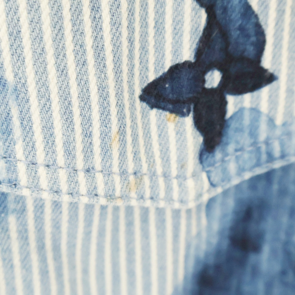 LOUIS VUITTON(ルイヴィトン) 21SS Stripe Monogram Oversized Denim Shirts Jacket ストライプ モノグラム オーバーサイズ デニム 長袖シャツ ジャケット インディゴ RM211V BX7 HLS05W
