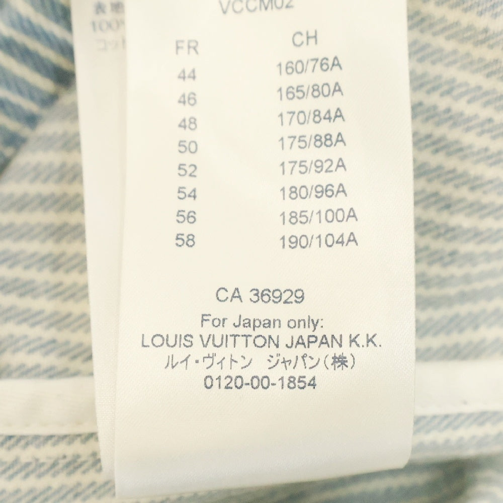 LOUIS VUITTON(ルイヴィトン) 21SS Stripe Monogram Oversized Denim Shirts Jacket ストライプ モノグラム オーバーサイズ デニム 長袖シャツ ジャケット インディゴ RM211V BX7 HLS05W