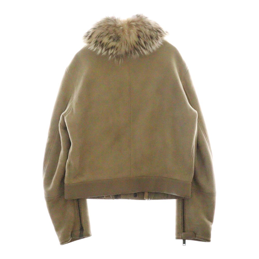GUCCI(グッチ) トムフォード期 アナグマファー ボンバー レザー ムートン ジャケット ベージュ 116474 XS022