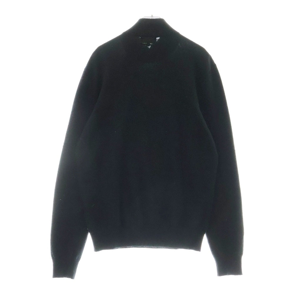 HERMES(エルメス) Cashmere Flower Zip Turtleneck Knit Sweater カシミア フラワーデザイン 変形ジップ タートルネックニットセーター ブラック