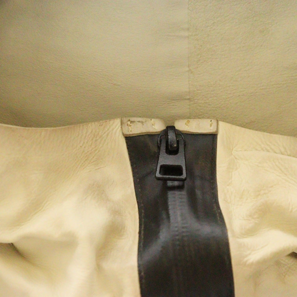 BOTTEGA VENETA(ボッテガヴェネタ) Cow Leather Anorak カウレザー アノラック ブルゾン パーカー ホワイト 611045