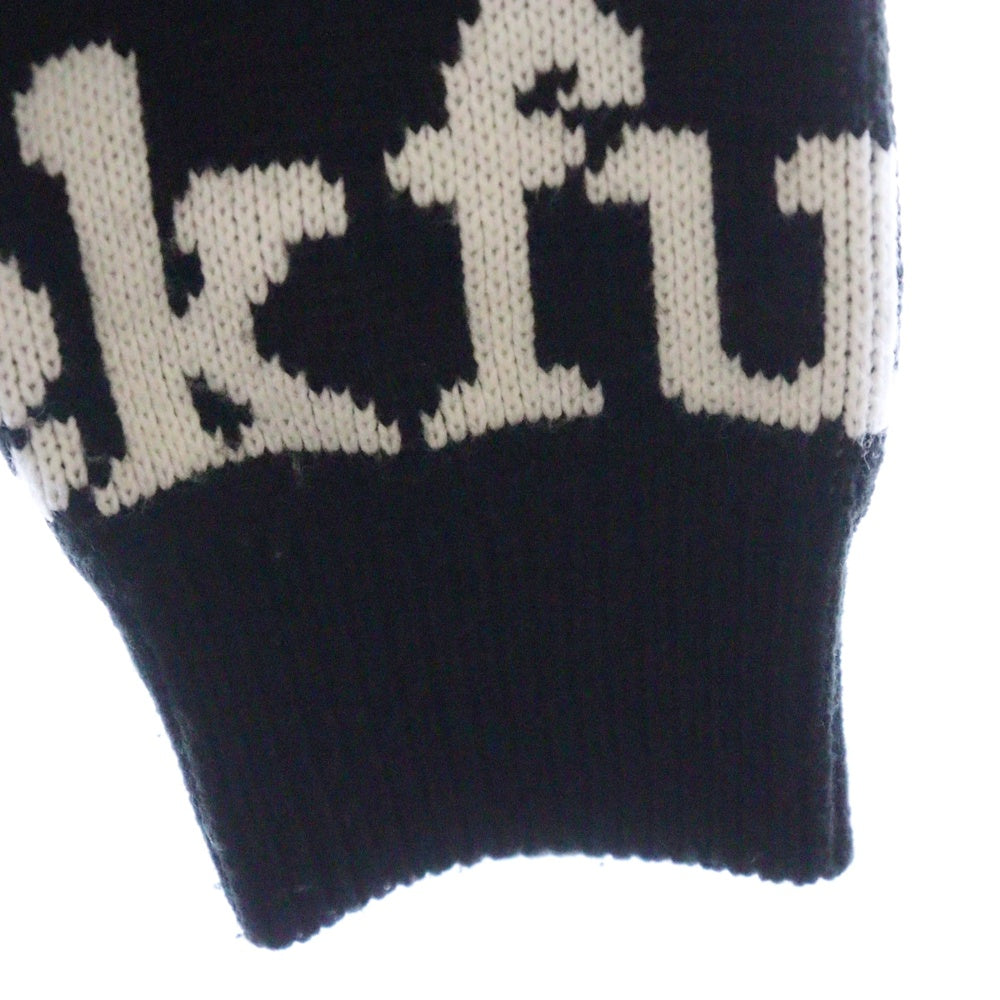 SUPREME(シュプリーム) 22SS Fuck Sweater ファック 総柄 アクリル ニット セーター ブラック