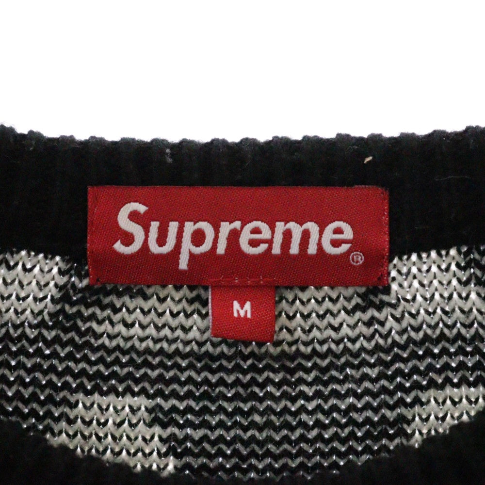 SUPREME(シュプリーム) 22SS Fuck Sweater ファック 総柄 アクリル ニット セーター ブラック