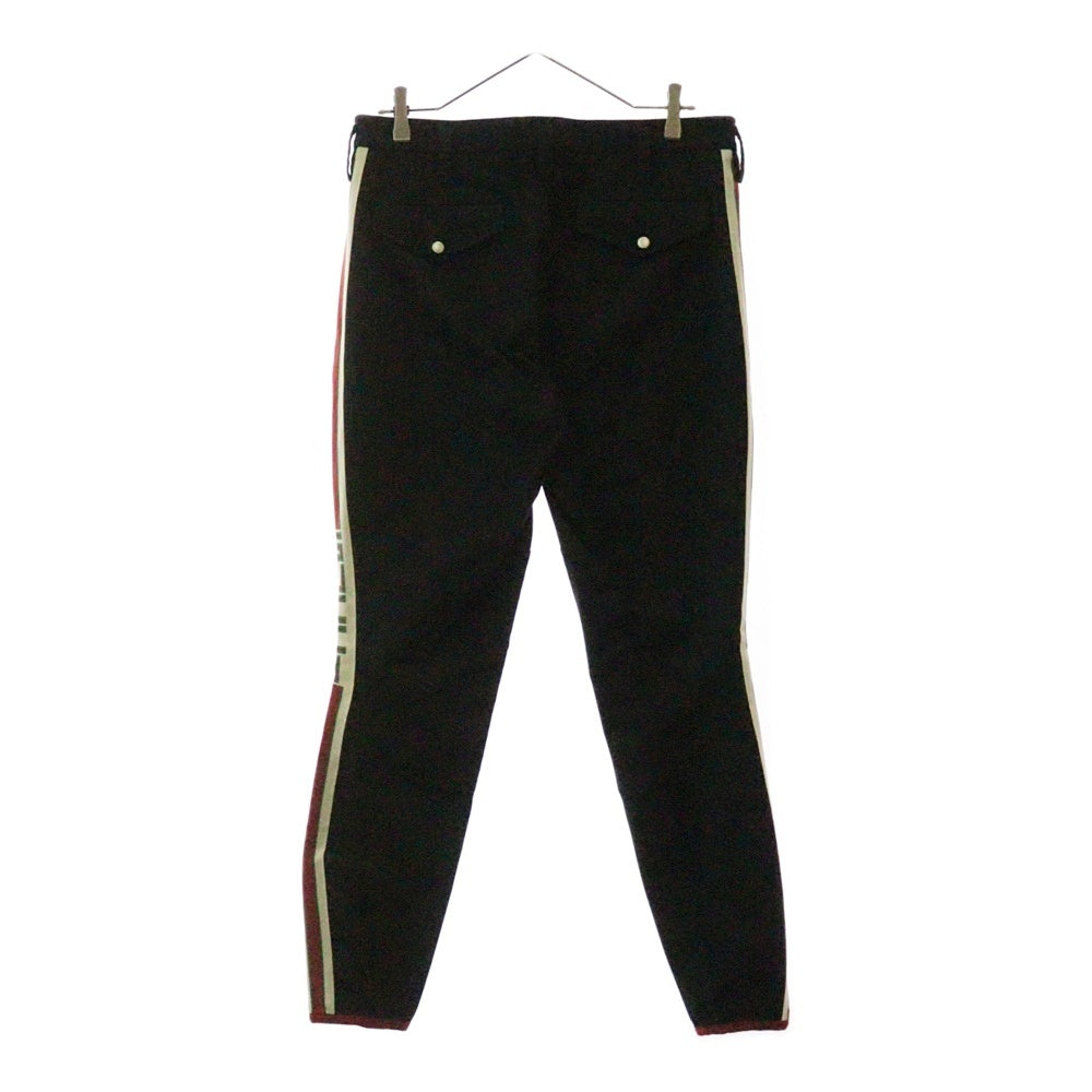 GUCCI(グッチ) 18SS サイドライン ギャバジンテーパード パンツ ブラック 495695