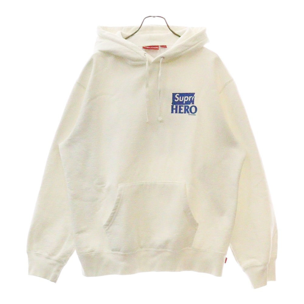 SUPREME(シュプリーム) 22SS ×ANTIHERO Hooded Sweatshirt アンタイヒーロー グラフィックプリント スウェット プルオーバーパーカー ホワイト