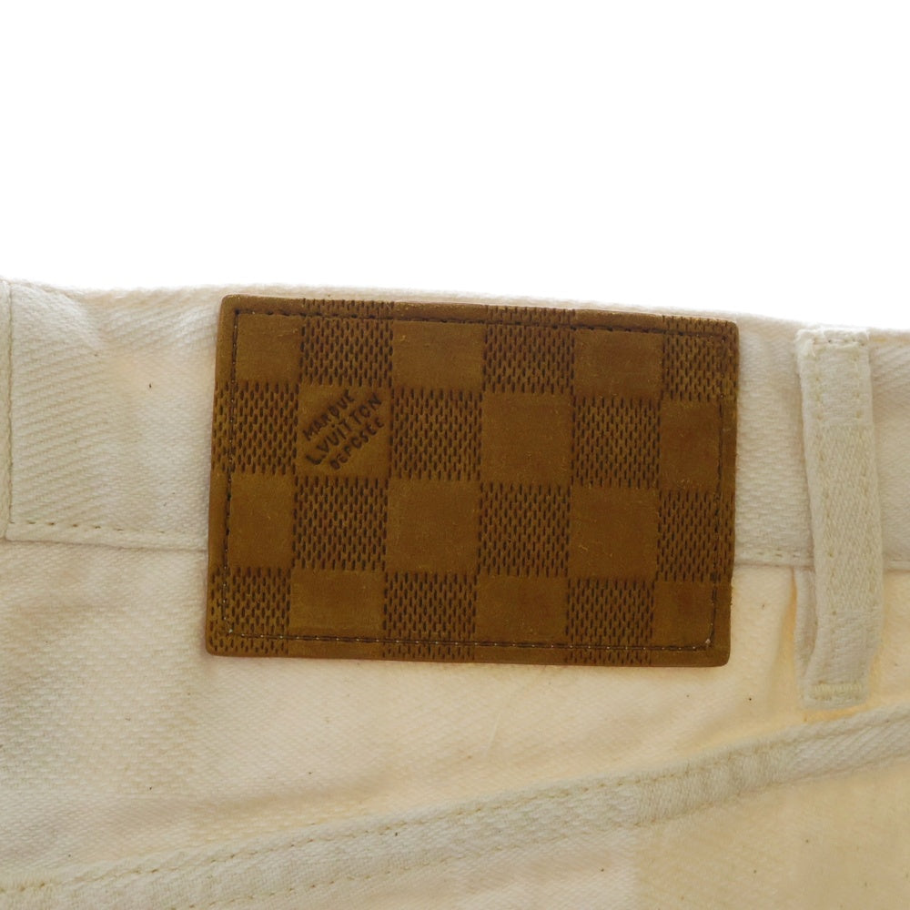 LOUIS VUITTON(ルイヴィトン) 24AW ダモフラージュ・ジャカード ダミエ デニムスケートパンツ デニムパンツ ホワイト RM242MM KCS HRD35W