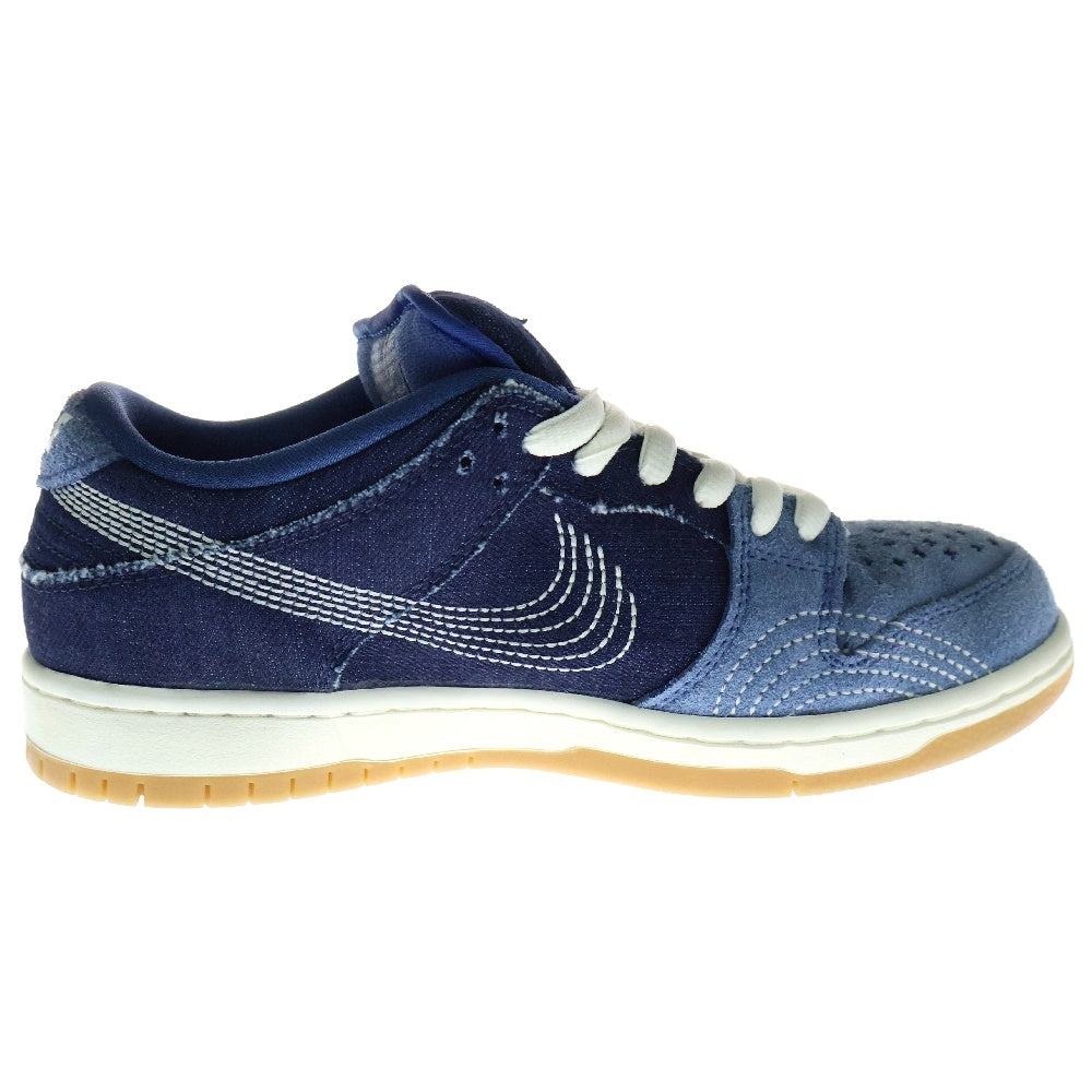 NIKE SB(ナイキエスビー) DUNK LOW PRO PRM SASHIKO ダンク プレミアム 刺し子 ローカットスニーカー ブルー US7.5/25.5cm CV0316-400
