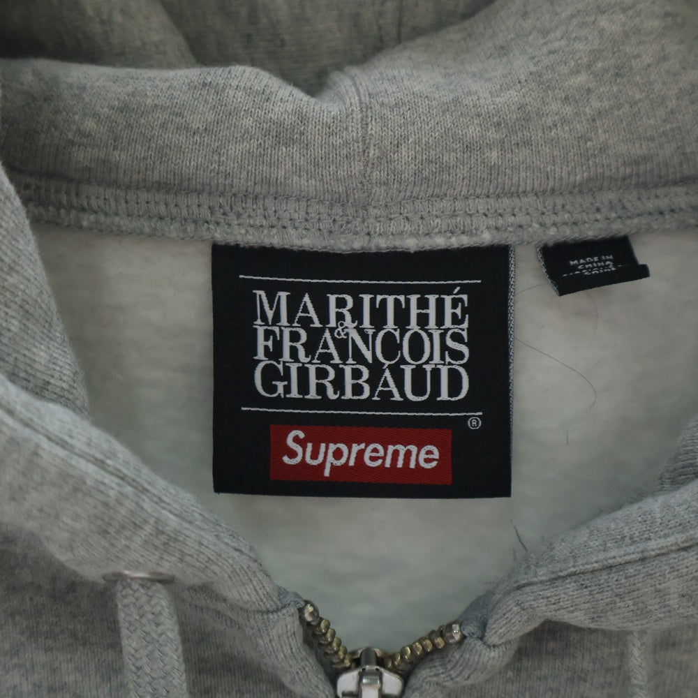SUPREME(シュプリーム) 25SS ×Marithe Francois Girbaud Zip Up Hooded Sweatshirt マリテ フランソワ ジルボー ジップアップ スウェットパーカー グレー