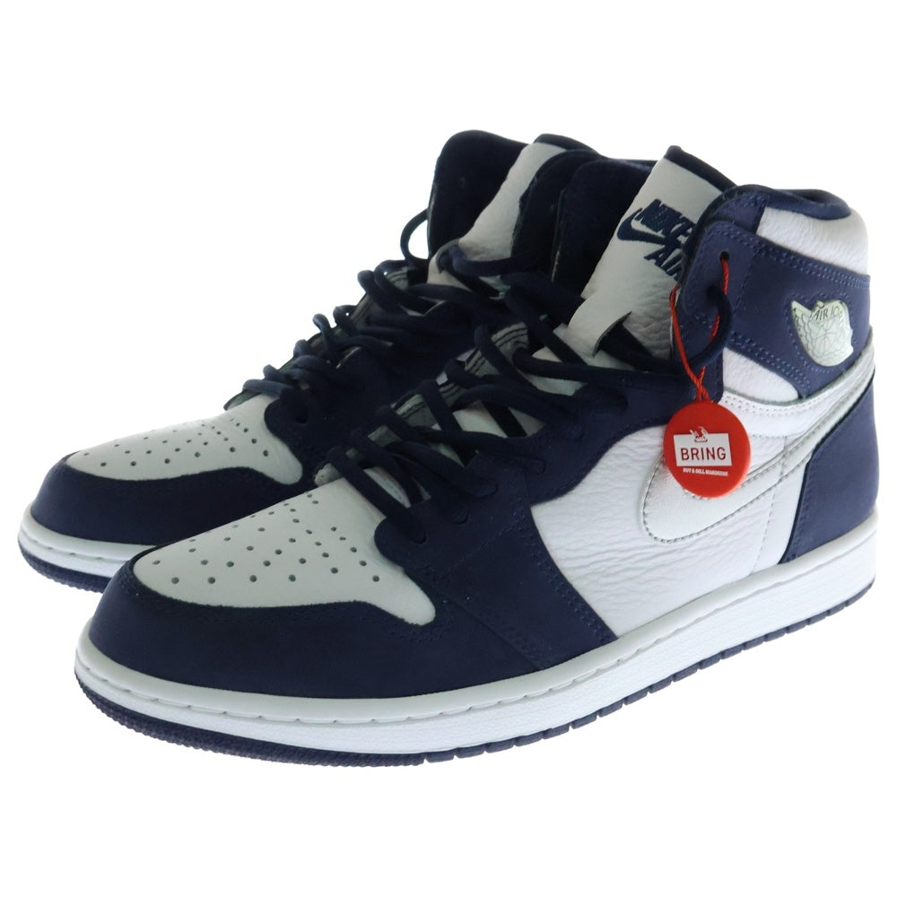 NIKE(ナイキ) AIR JORDAN 1 RETRO HIGH OG CO JP MIDNIGHT NAVY エアジョーダン ミッドナイト ネイビー ハイカットスニーカー ホワイト/ネイビー US9.5/27.5cm DC1788-100