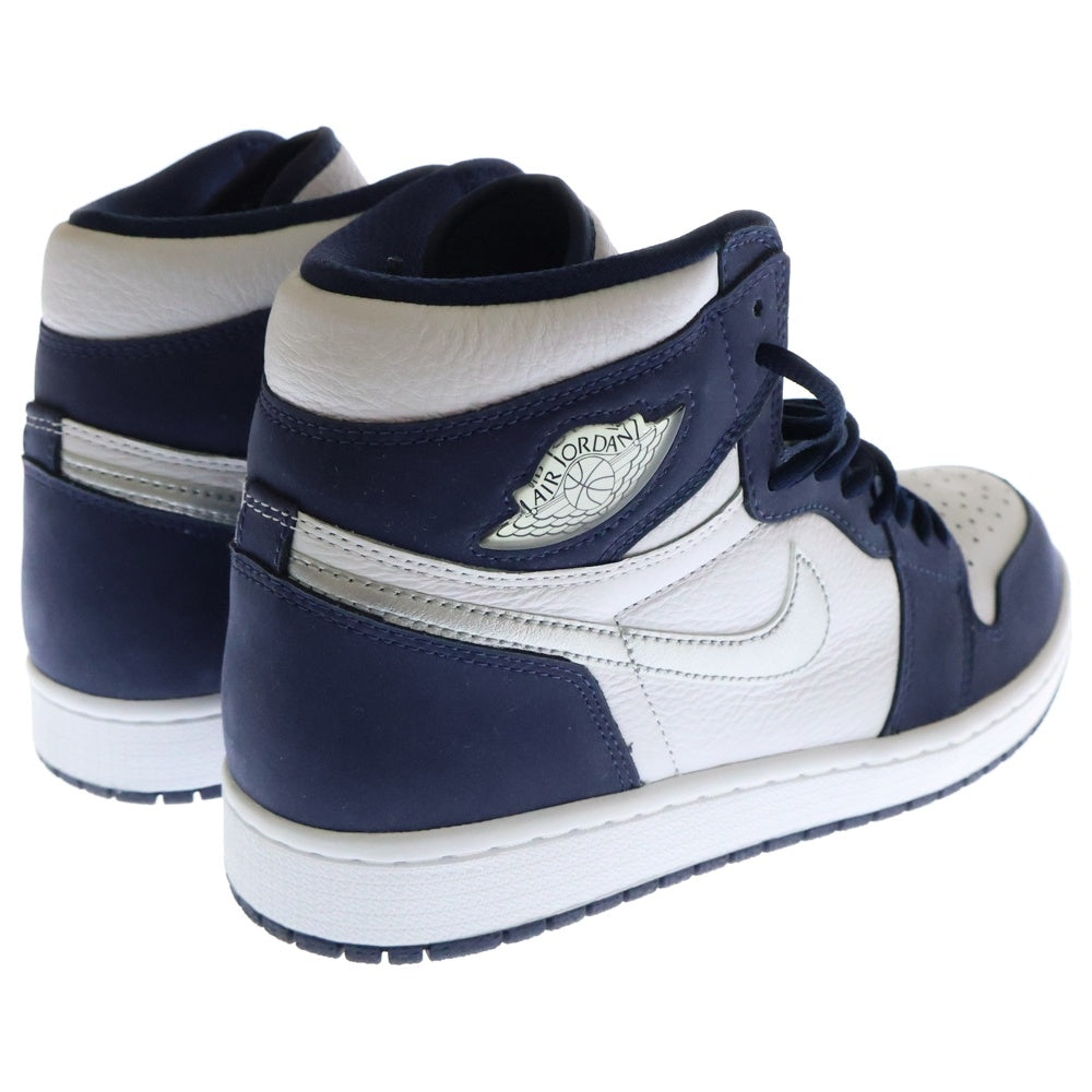 NIKE(ナイキ) AIR JORDAN 1 RETRO HIGH OG CO JP MIDNIGHT NAVY エアジョーダン ミッドナイト ネイビー ハイカットスニーカー ホワイト/ネイビー US9.5/27.5cm DC1788-100