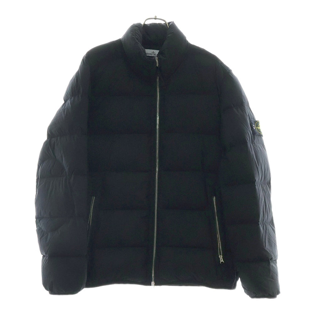 STONE ISLAND(ストーンアイランド) 23AW ロゴワッペン ジップアップ ナイロン ダウンジャケット ブラック 791544028