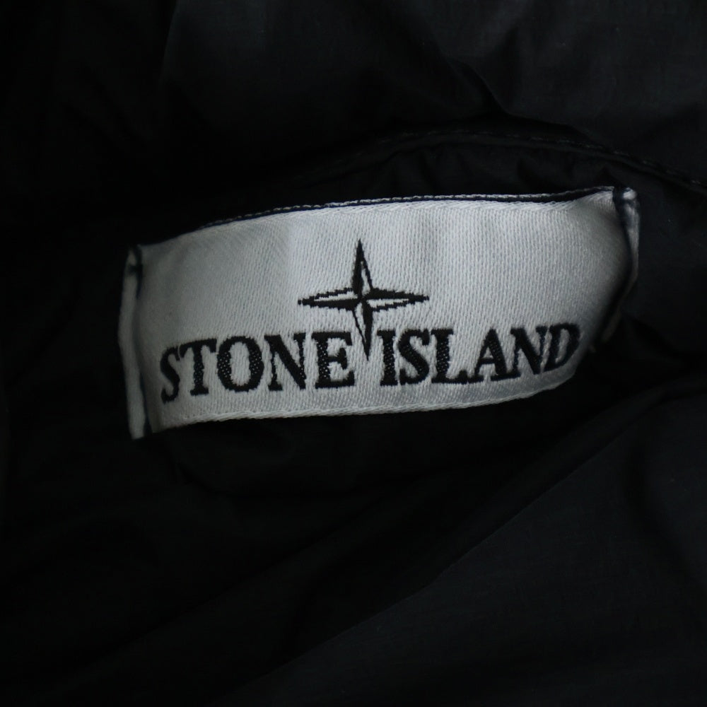 STONE ISLAND(ストーンアイランド) 23AW ロゴワッペン ジップアップ ナイロン ダウンジャケット ブラック 791544028