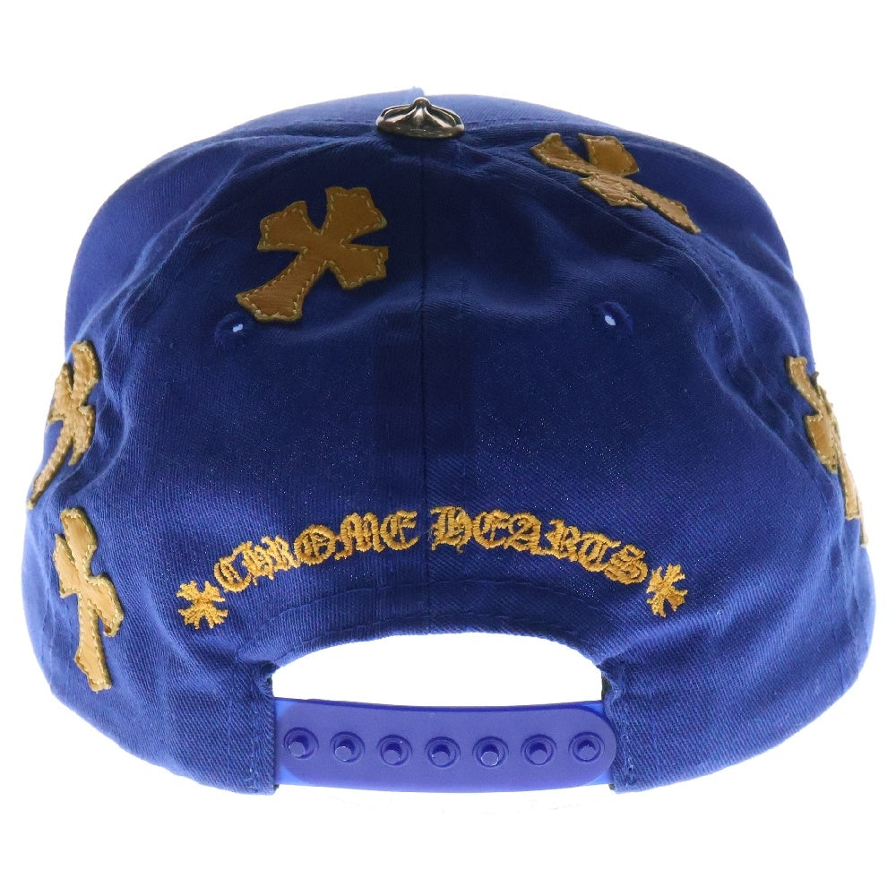 CHROME HEARTS(クロムハーツ) CH HAT CH刺繍 クロスパッチ ベースボールキャップ 帽子 ブルー/オレンジ