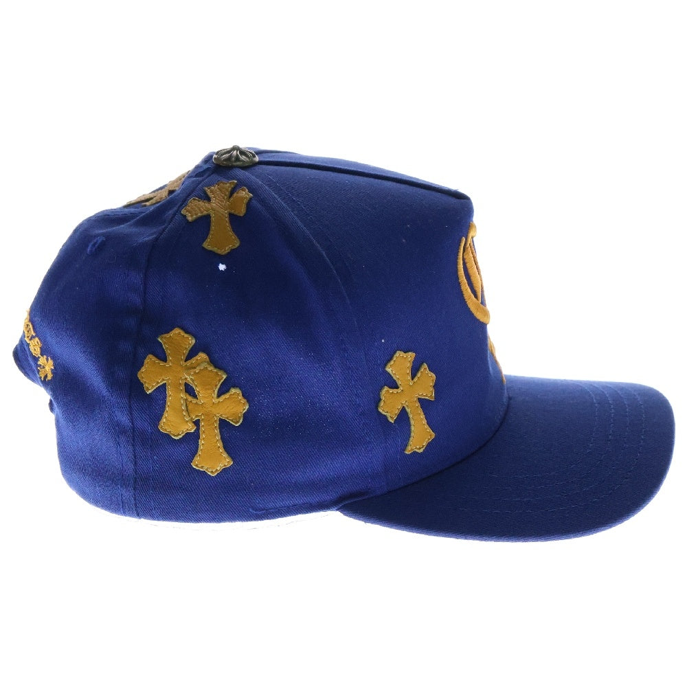 CHROME HEARTS(クロムハーツ) CH HAT CH刺繍 クロスパッチ ベースボールキャップ 帽子 ブルー/オレンジ
