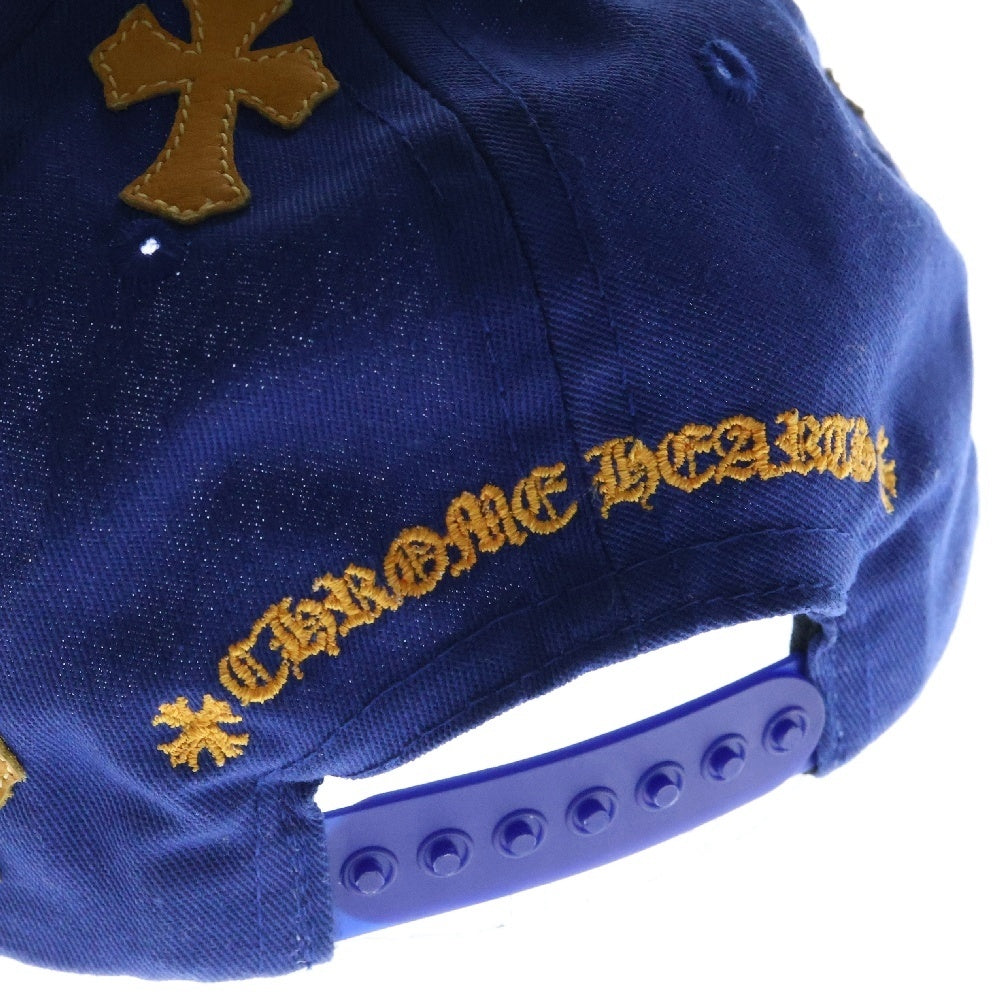 CHROME HEARTS(クロムハーツ) CH HAT CH刺繍 クロスパッチ ベースボールキャップ 帽子 ブルー/オレンジ
