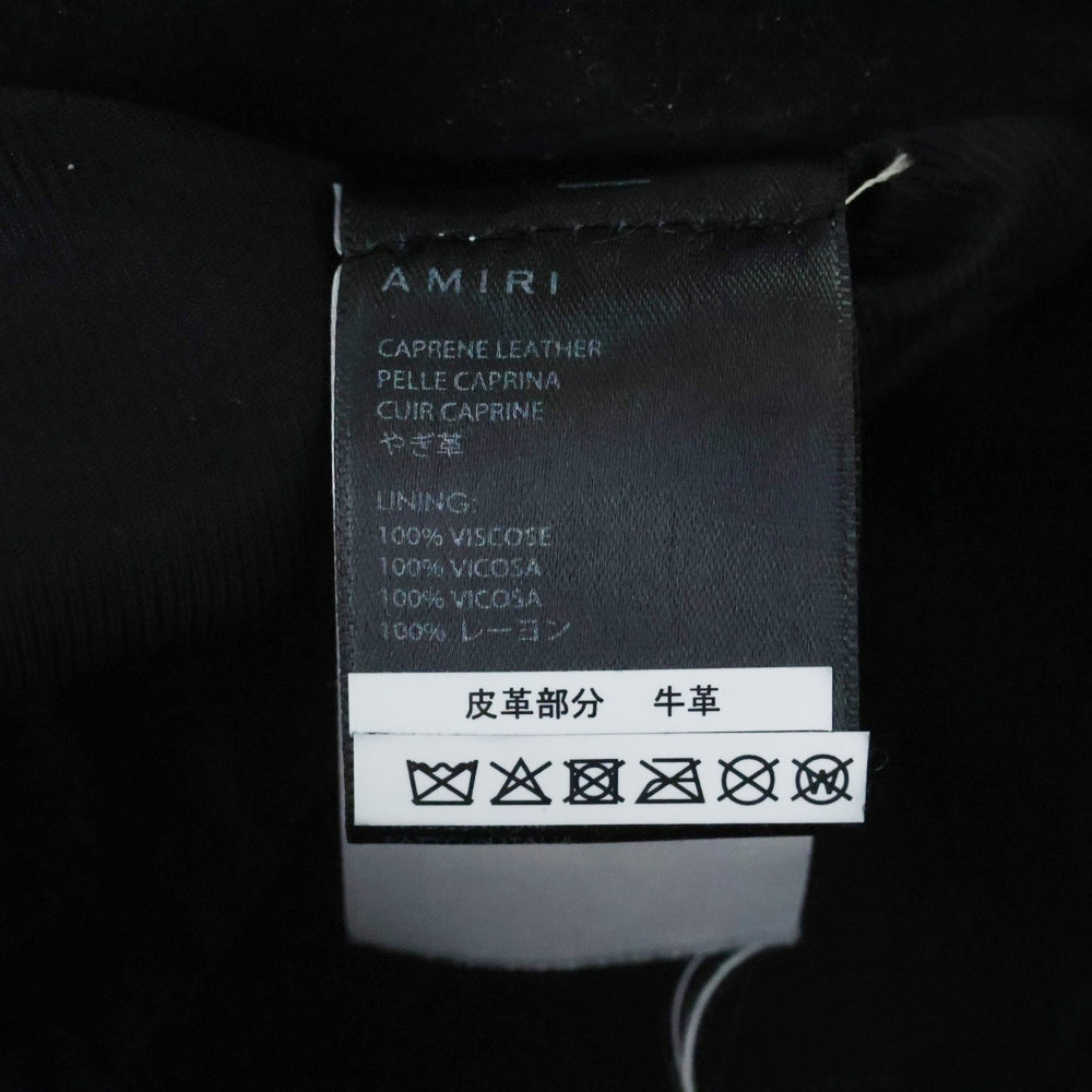 AMIRI(アミリ) 21AW Perfecto Suede Jacket スウェードレザー ダブルライダースジャケット ブラック MLJ014