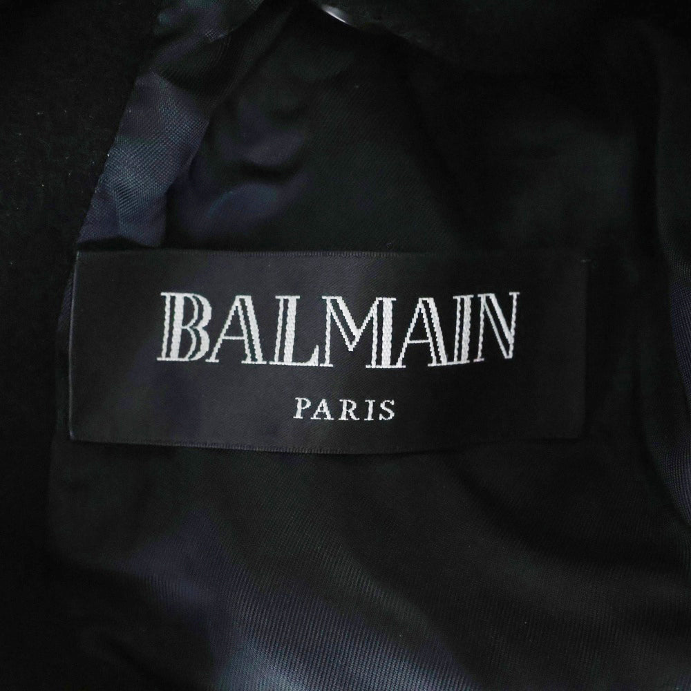 BALMAIN(バルマン) 16AW カシミヤ ミリタリー ナポレオン コート ブラック W6HT869B926