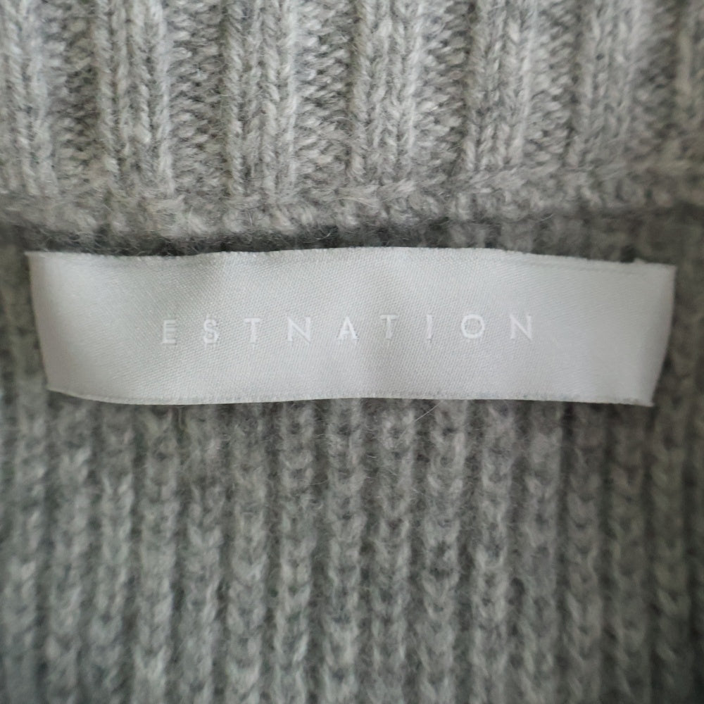 ESTNATION(エストネーション) ラグランニットセーター カシミヤ グレー 72-200-12-110087