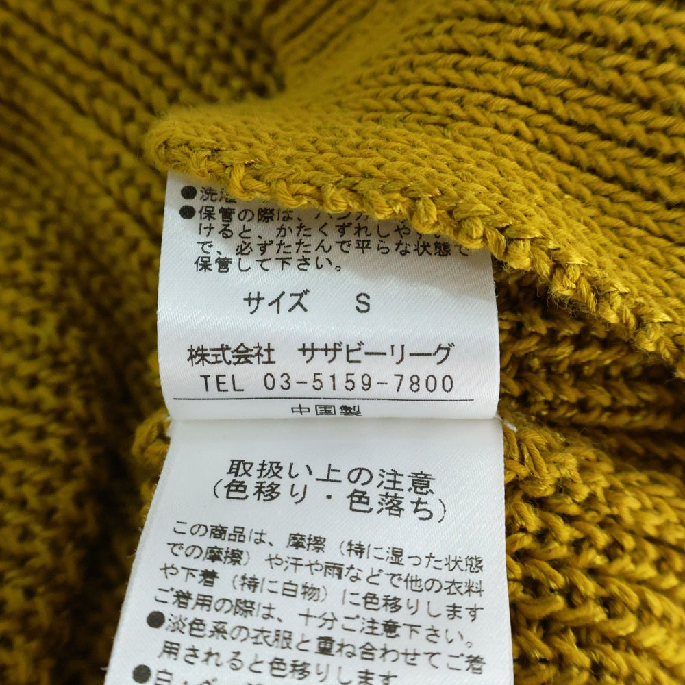 ESTNATION(エストネーション) サイドスリット レーヨンニットセーター イエロー 81-234-12-010047