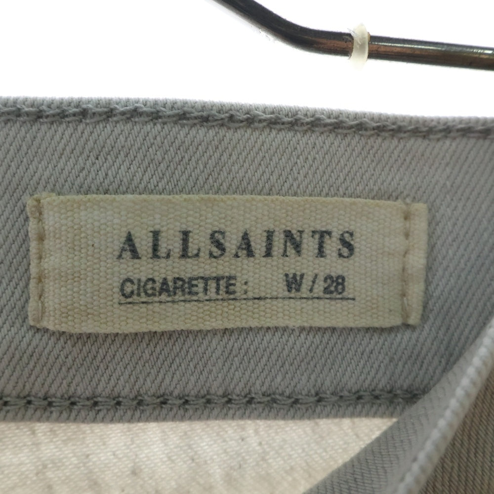 ALLSAINTS(オールセインツ) ボタンフライ ストレッチスキニー デニムパンツ ライトブルー ME017M