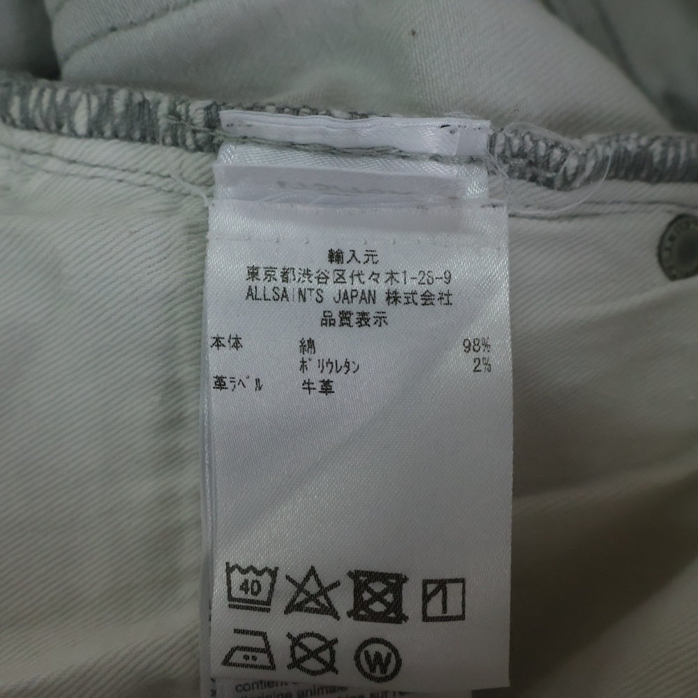 ALLSAINTS(オールセインツ) ボタンフライ ストレッチスキニー デニムパンツ ライトブルー ME017M