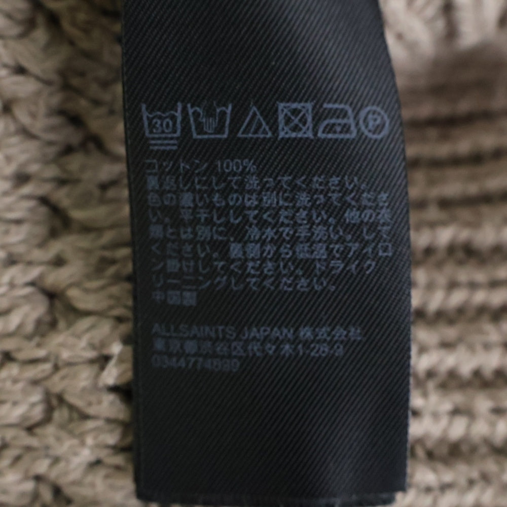 ALLSAINTS(オールセインツ) クルーネックニットセーター コットン ブラウン MK017M AS171073R