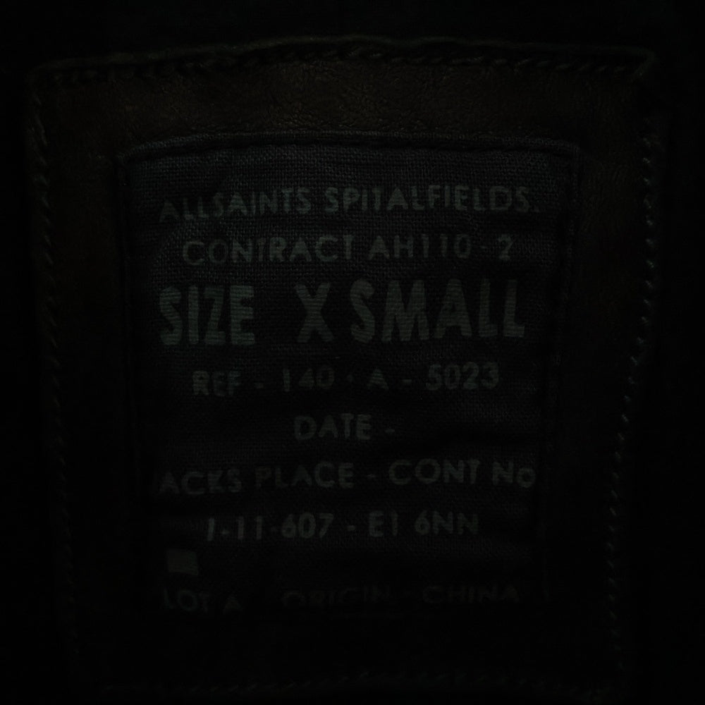 ALLSAINTS(オールセインツ) CORE LEATHER JACKET コアレザー ヴィンテージ加工 シングルライダースジャケット ブラウン AS007852