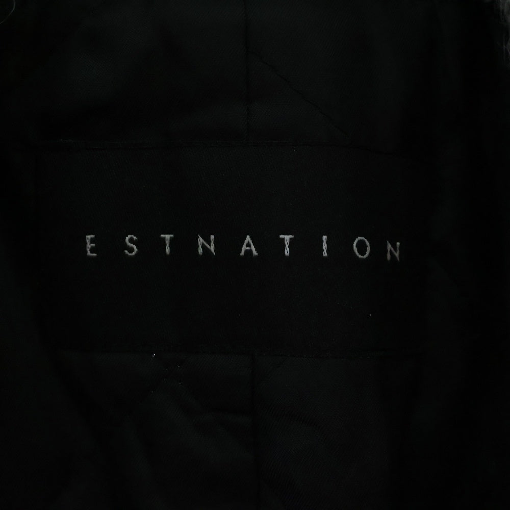 ESTNATION(エストネーション) ダブルボタン 千鳥柄ピーコート ウールポリチェスターコート グレー 42-200-04-095811
