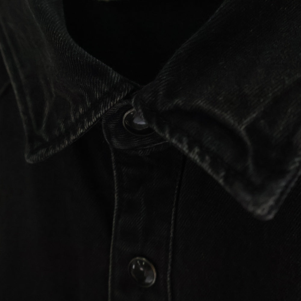 ALLSAINTS(オールセインツ) ORBIT DENIM SHIRT オービットデニムシャツ フロントポケット 長袖シャツ ブラック MS165L AS141368R