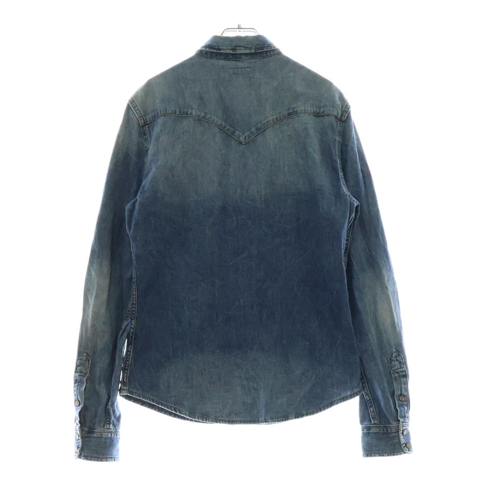ALLSAINTS(オールセインツ) ORBIT DENIM SHIRT オービットデニムシャツ フロントポケット 長袖シャツ インディゴ MPK911 AS19373