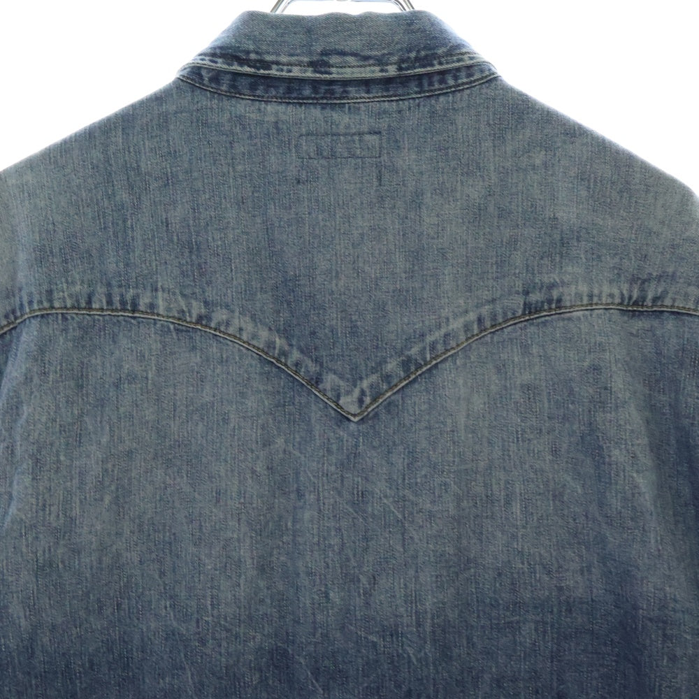 ALLSAINTS(オールセインツ) ORBIT DENIM SHIRT オービットデニムシャツ フロントポケット 長袖シャツ インディゴ MPK911 AS19373