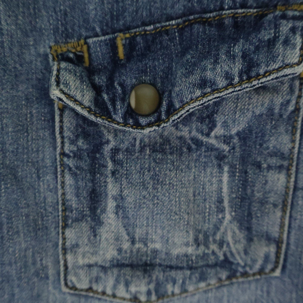 ALLSAINTS(オールセインツ) ORBIT DENIM SHIRT オービットデニムシャツ フロントポケット 長袖シャツ インディゴ MPK911 AS19373