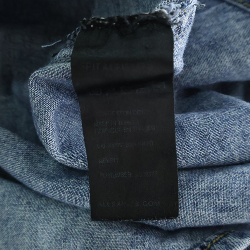 ALLSAINTS(オールセインツ) ORBIT DENIM SHIRT オービットデニムシャツ フロントポケット 長袖シャツ インディゴ MPK911 AS19373