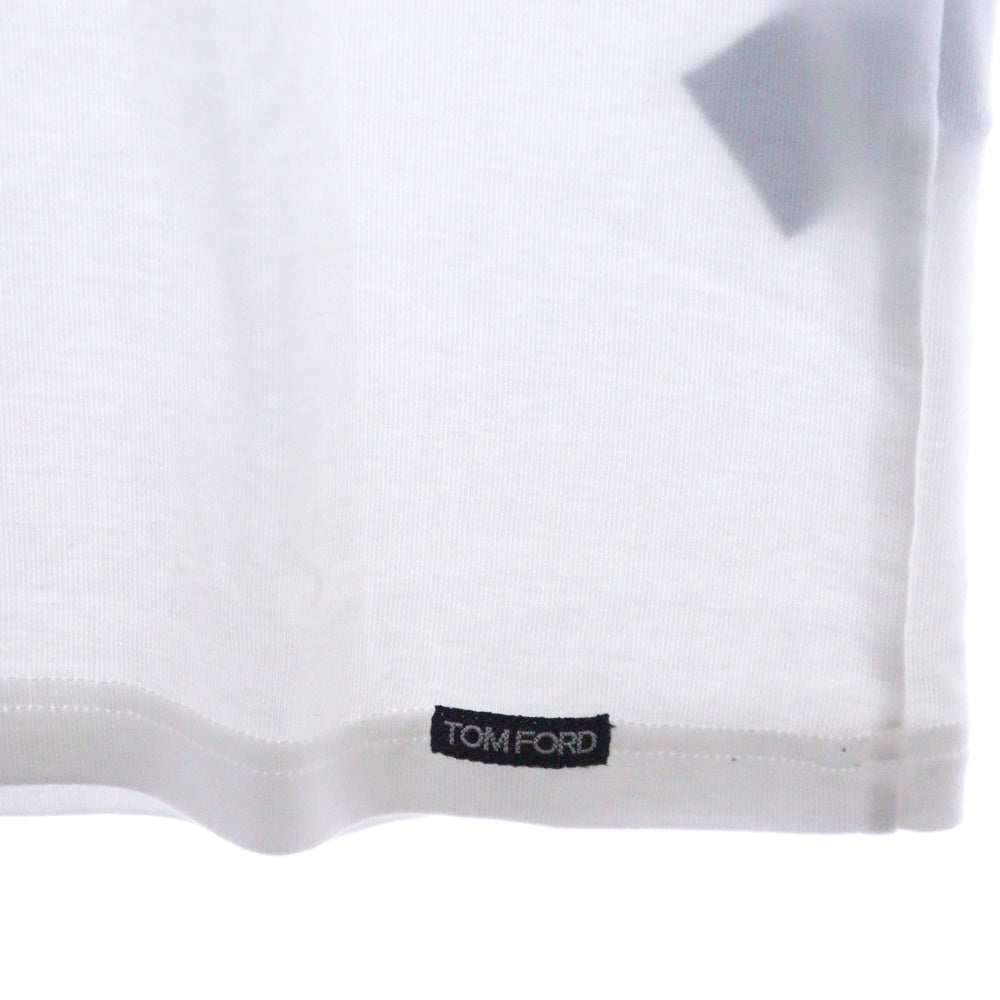 TOM FORD(トムフォード) クルーネック半袖Tシャツ カットソー ホワイト T4M08-104