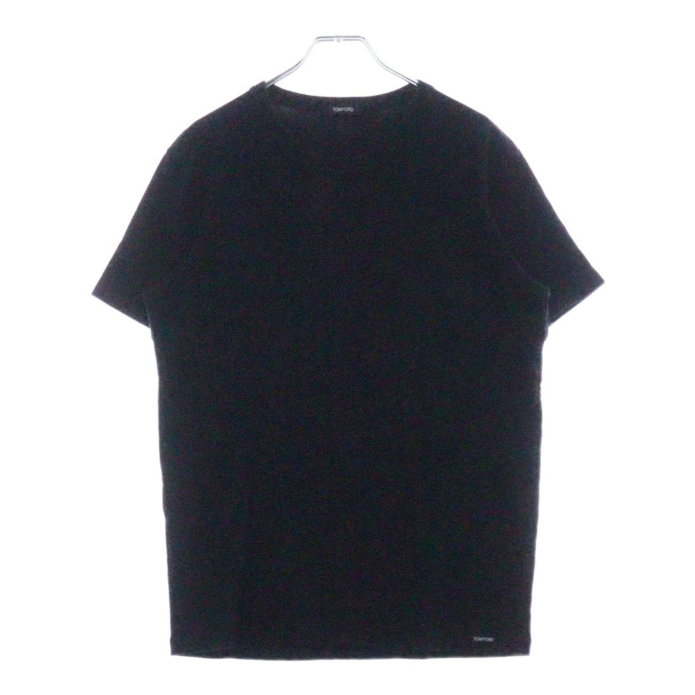 TOM FORD(トムフォード) クルーネック半袖Tシャツ カットソー ブラック T4M08-104