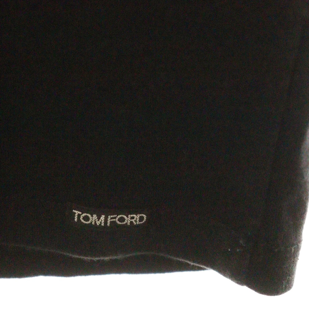 TOM FORD(トムフォード) クルーネック半袖Tシャツ カットソー ブラック T4M08-104