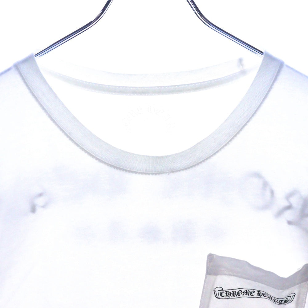 CHROME HEARTS(クロムハーツ) CH L S 1 バックアーチロゴプリント USA 長袖Tシャツ ロングスリーブカットソー ホワイト